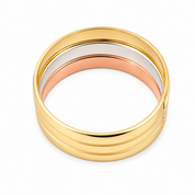 Anello - 18 carati Oro bianco, Oro giallo, Oro rosa - Made in Italy - Handmade