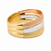 Anello - 18 carati Oro bianco, Oro giallo, Oro rosa - Made in Italy - Handmade