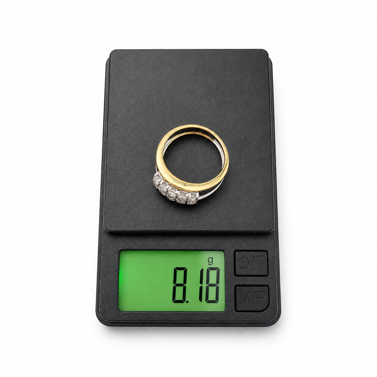 Anello - 18 carati Oro bianco, Oro giallo - 0.90ct. tw. Diamante (Naturale) - Made in Italy - Handmade