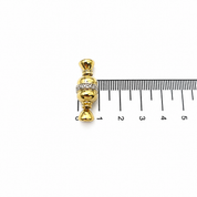Chiusura per collana - 18 carati Oro bianco, Oro giallo - 0.14ct. tw. Diamante (Naturale) - Made in Italy - Handmade