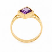 Anello - 18 carati Oro giallo - 2.20ct. tw. Ametista - Made in Italy - Handmade