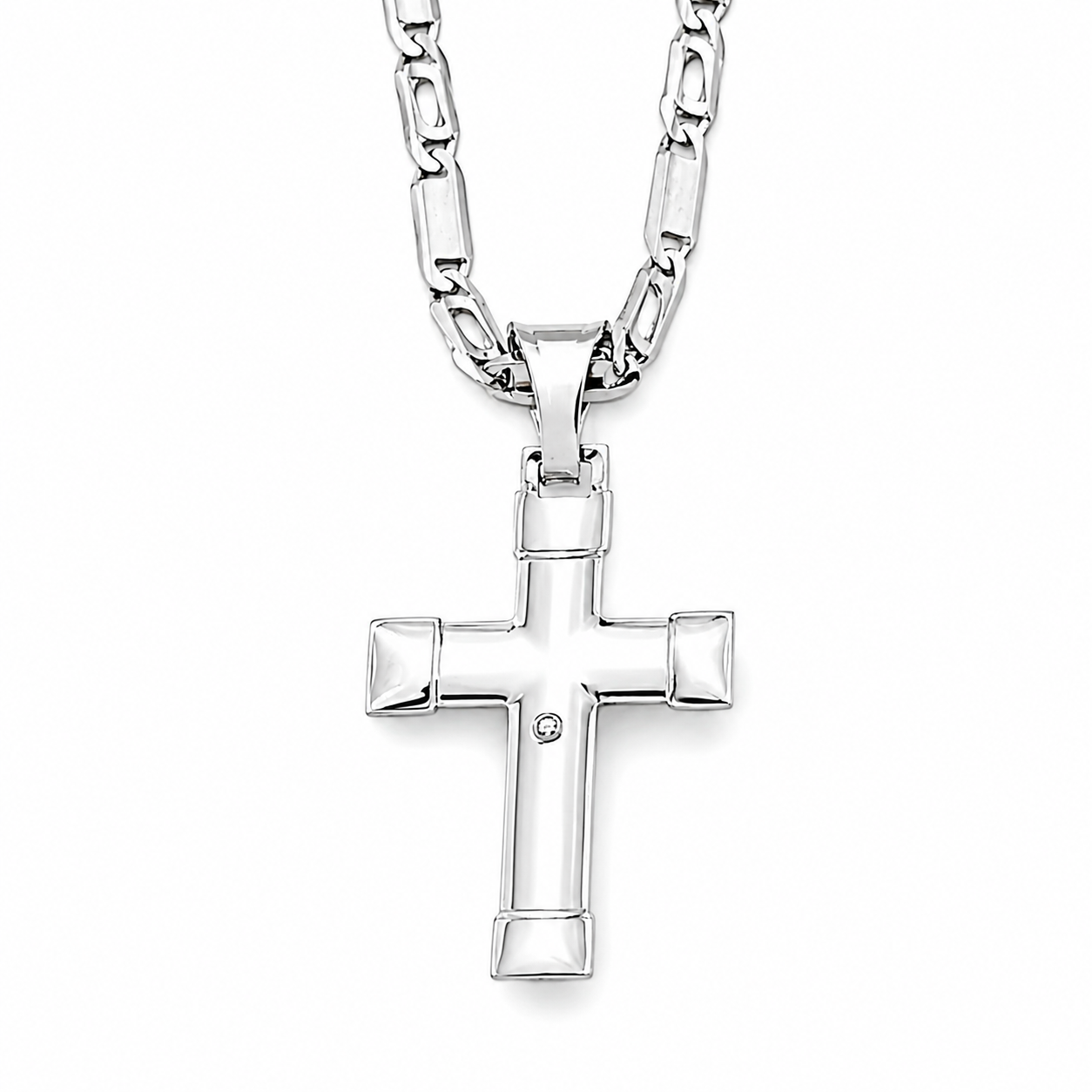 Collana con ciondolo - 18 carati Oro bianco - Made in Italy - Handmade