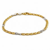 Bracciale - 18 carati Oro giallo, Oro bianco - Handmade