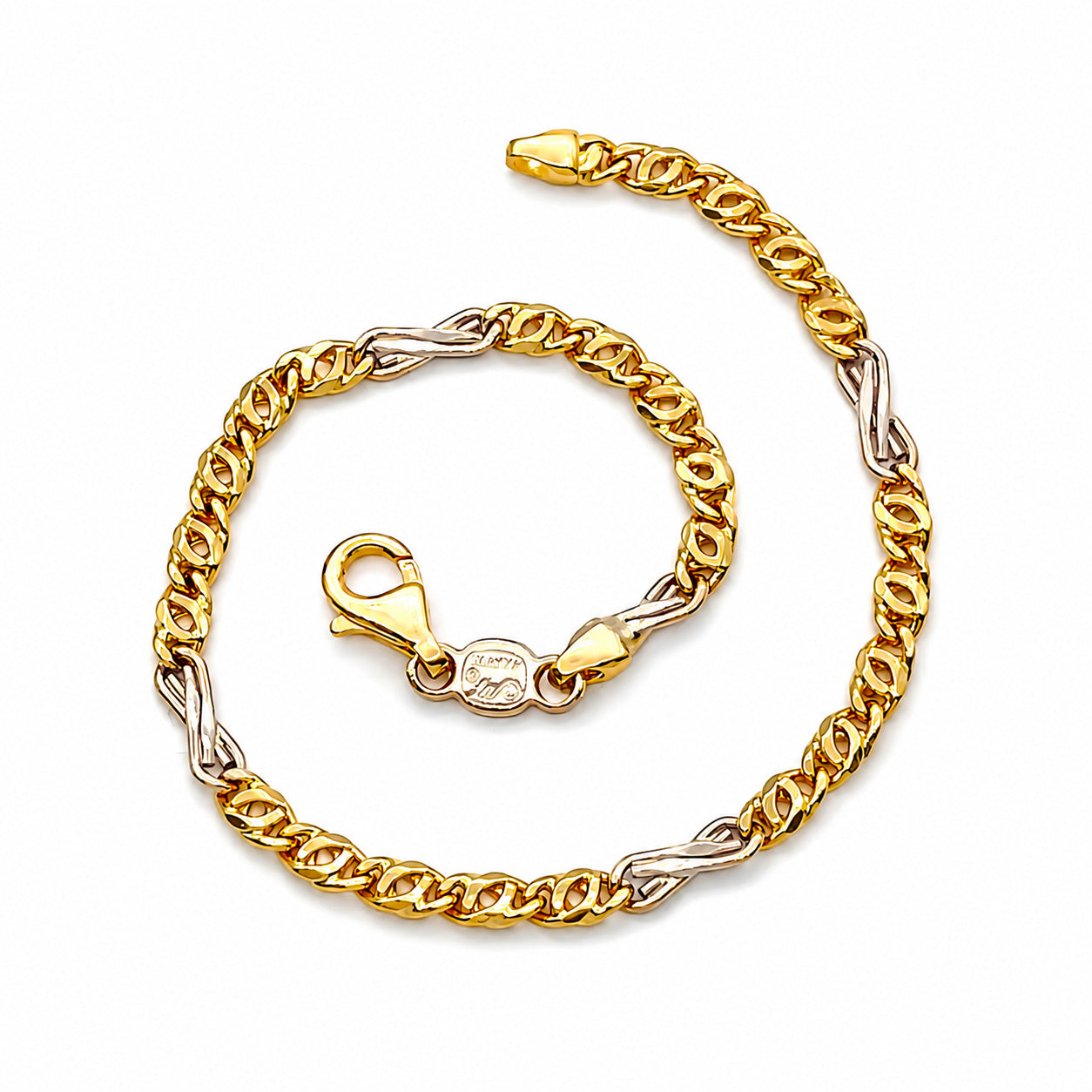 Bracciale - 18 carati Oro giallo, Oro bianco - Handmade