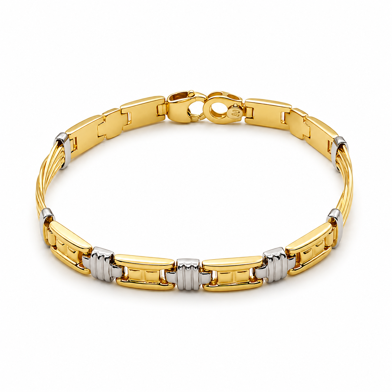 Bracciale - 18 carati Oro giallo, Oro bianco - Handmade - Made in Italy