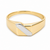 Anello - 18 carati Oro bianco, Oro giallo - Made in Italy - Handmade