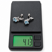 Orecchini - 18 carati Oro bianco - 3.02ct. tw. Acquamarina - Diamante - Made in Italy - Handmade