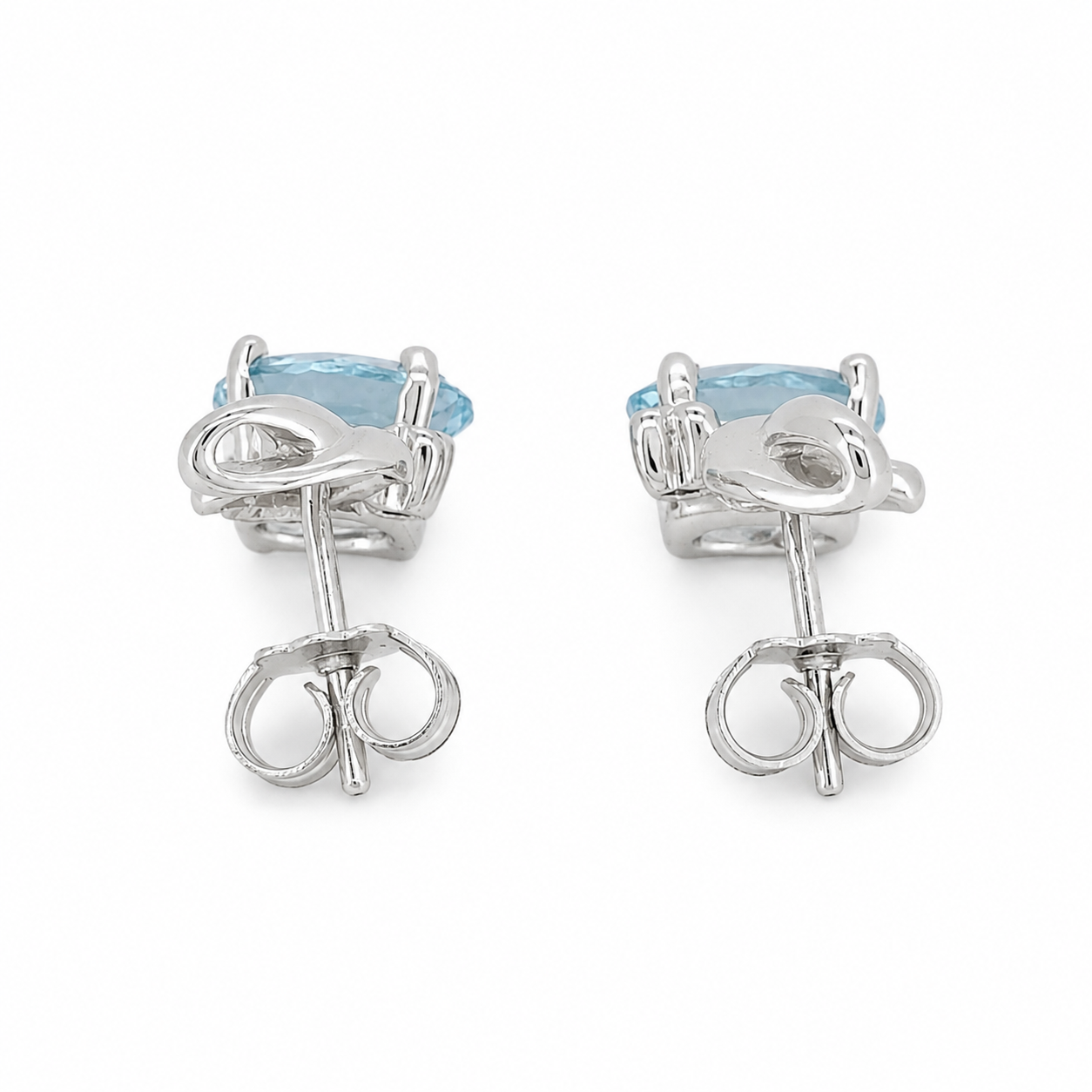 Orecchini - 18 carati Oro bianco - 3.02ct. tw. Acquamarina - Diamante - Made in Italy - Handmade