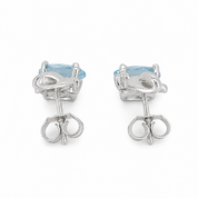 Orecchini - 18 carati Oro bianco - 3.02ct. tw. Acquamarina - Diamante - Made in Italy - Handmade