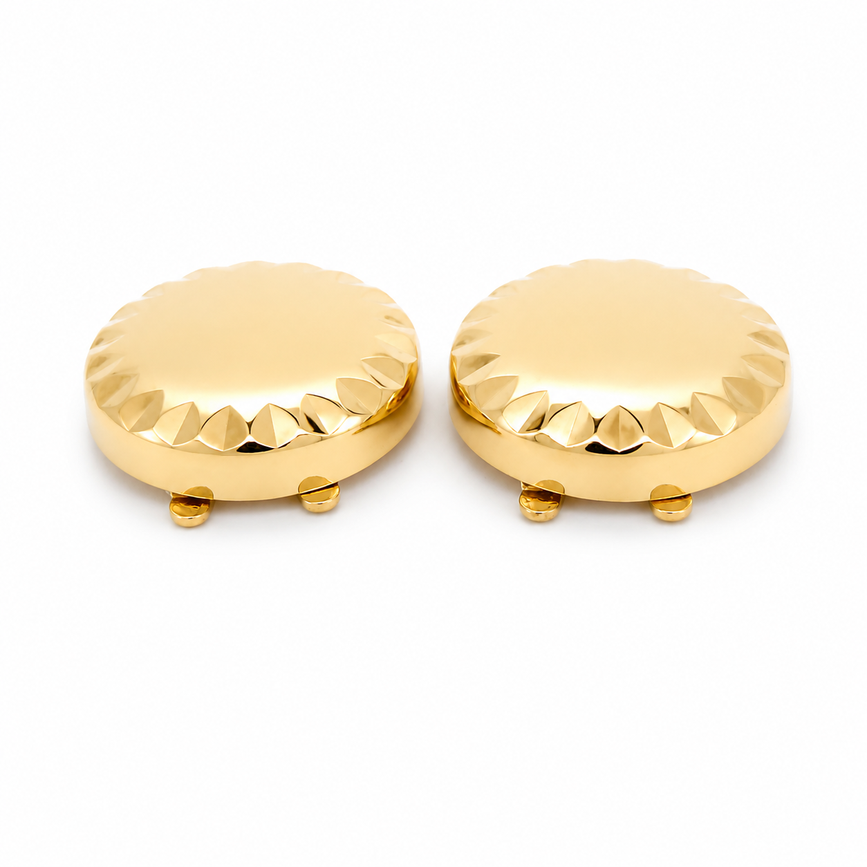 18 carati Oro giallo, Copri Bottoni - Made in Italy - Handmade
