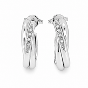 Orecchini - 18 carati Oro bianco - 0.08ct. tw. Diamante (Naturale) - Made in Italy - Handmade