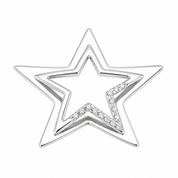 Ciondolo - 18 carati Oro bianco - Diamante (Naturale) - Made in Italy - Handmade