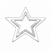 Ciondolo - 18 carati Oro bianco - Diamante (Naturale) - Made in Italy - Handmade