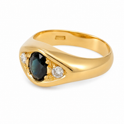 Anello - 18 carati Oro giallo - 2.05ct. tw. Zaffiro - Diamante - Made in Italy - Handmade