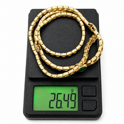 Collana con ciondolo - 18 carati Oro giallo - 1.82ct. tw. Smeraldo - Diamante - Made in Italy - Handmade