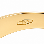 Anello - 18 carati Oro bianco, Oro giallo - 0.03ct. tw. Diamante (Naturale) - Made in Italy - Handmade