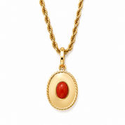 Collana - 18 carati Oro giallo - Corallo - Made in Italy - Handmade