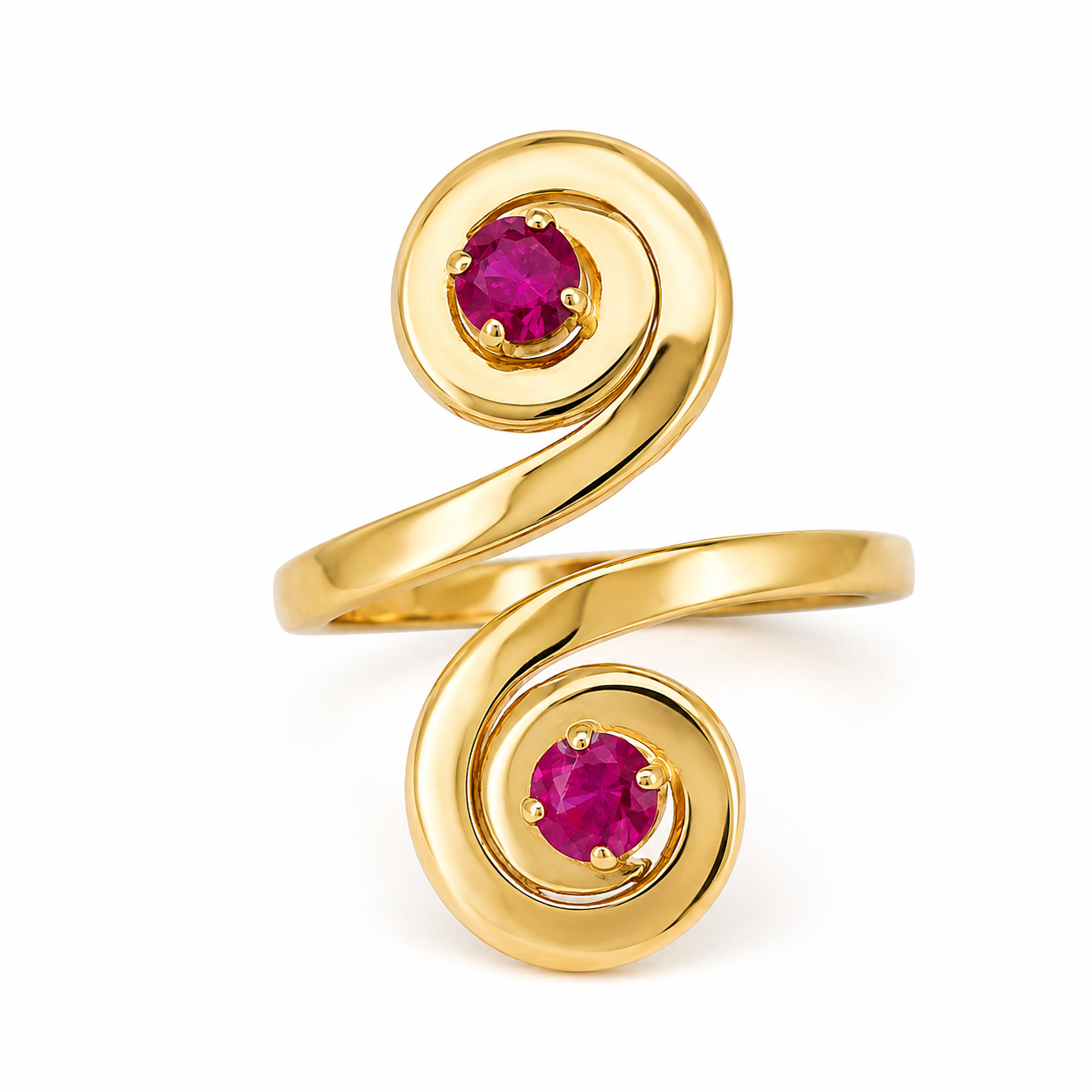 Anello - 18 carati Oro giallo - 0.44ct. tw. Rubino - Made in Italy - Handmade