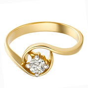 Anello - 18 carati Oro bianco, Oro giallo - 0.28ct. tw. Diamante (Naturale)