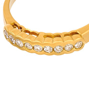 Anello - 18 carati Oro giallo - 0.18ct. tw. Diamante (Naturale)