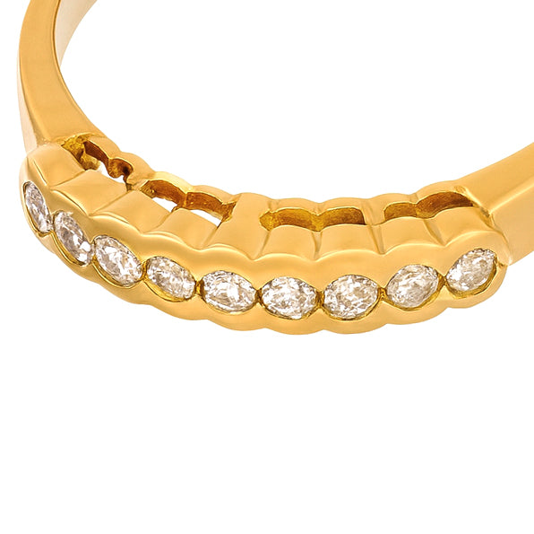 Anello - 18 carati Oro giallo - 0.18ct. tw. Diamante (Naturale)