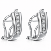 Orecchini - 18 carati Oro bianco - 0.14ct. tw. Diamante (Naturale)