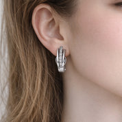 Orecchini - 18 carati Oro bianco - 0.14ct. tw. Diamante (Naturale)