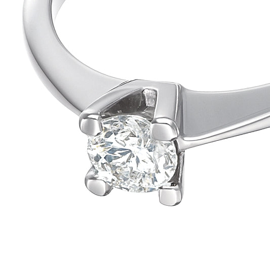 Anello - 18 carati Oro bianco - 0.40ct. tw. Diamante (Naturale)