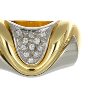 Anello - 18 carati Oro bianco, Oro giallo - 0.11ct. tw. Diamante (Naturale)