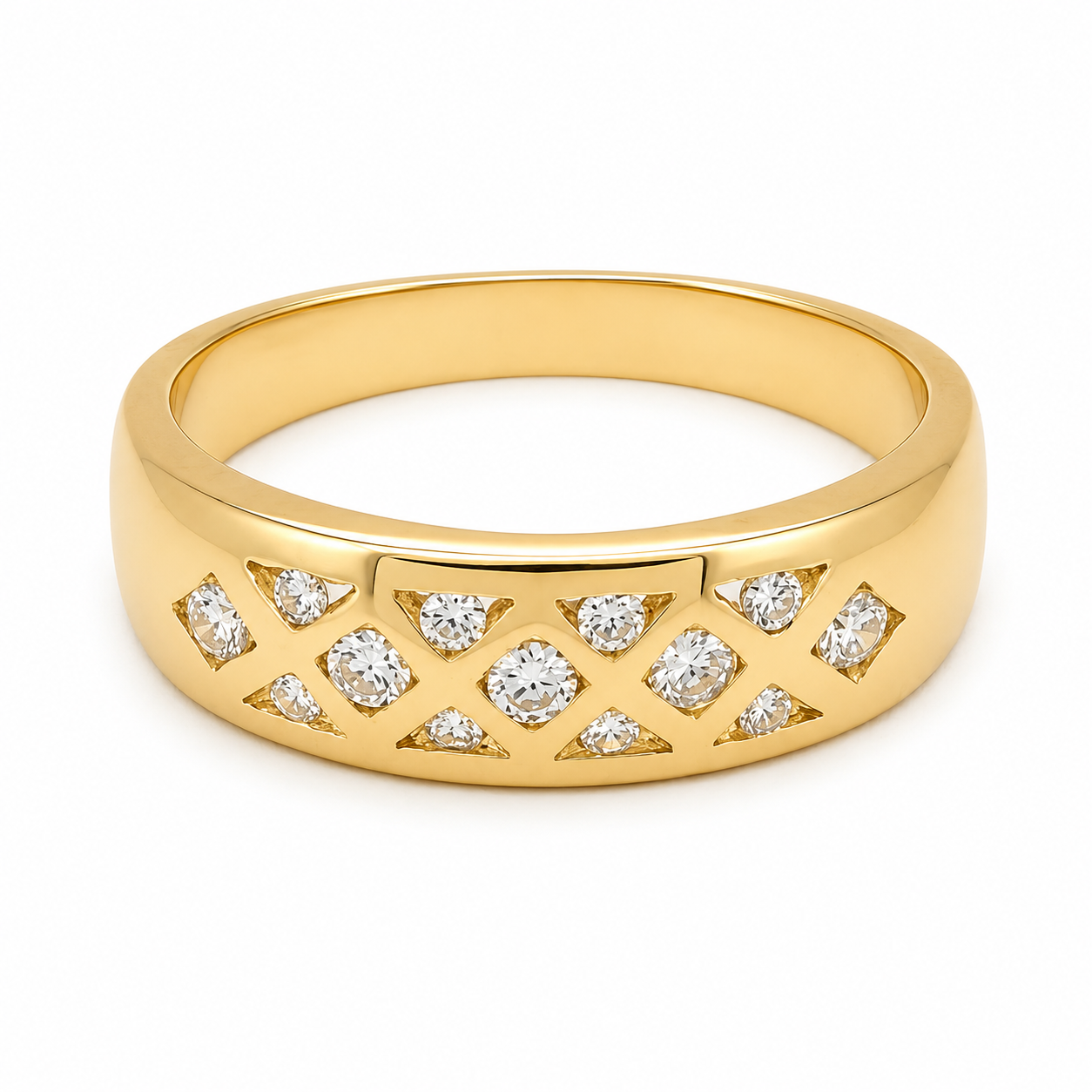 Anello - 18 carati Oro giallo - 0.31ct. tw. Diamante (Naturale) - Made in Italy - Handmade