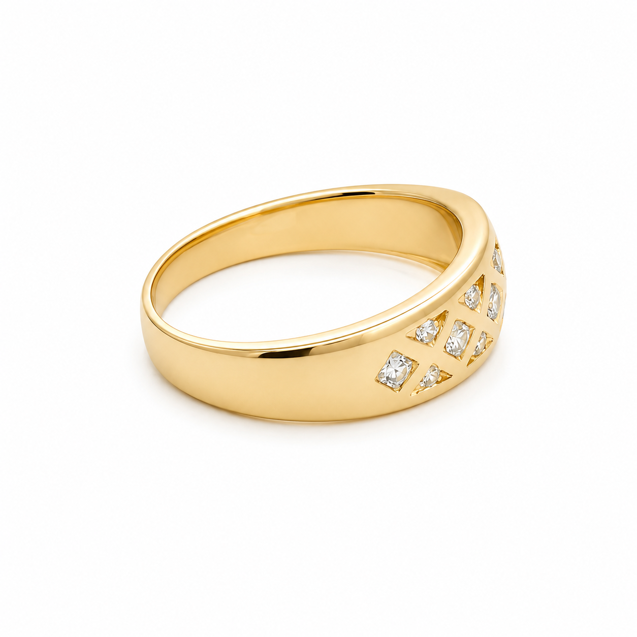 Anello - 18 carati Oro giallo - 0.31ct. tw. Diamante (Naturale) - Made in Italy - Handmade