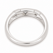 Anello - 18 carati Oro bianco - 0.06ct. tw. Diamante (Naturale) - Made in Italy - Handmade