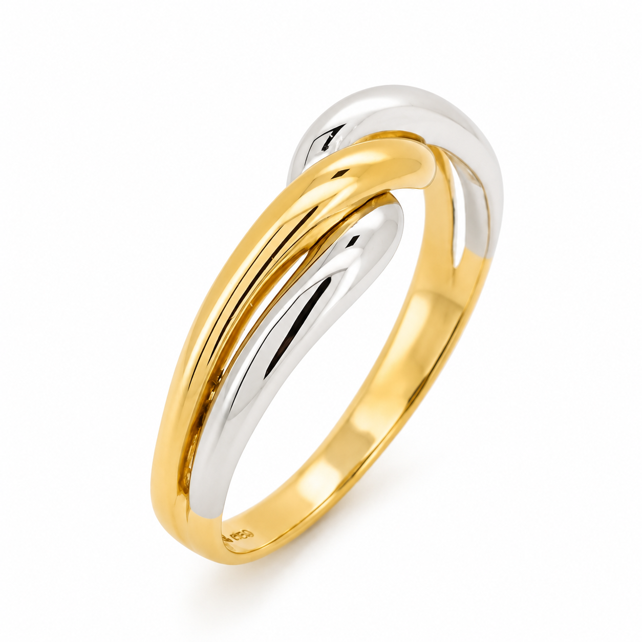 Anello - 18 carati Oro bianco, Oro giallo - Made in Italy - Handmade