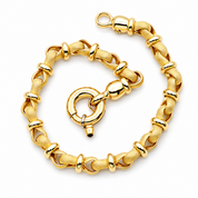 Bracciale - 18 carati Oro giallo Zaffiro - Made in Italy - Handmade