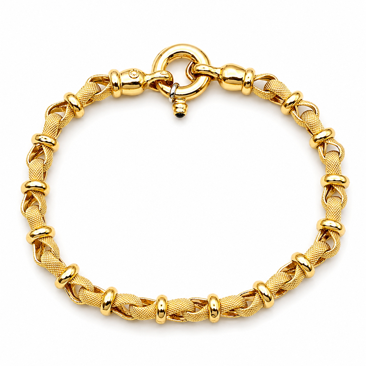 Bracciale - 18 carati Oro giallo Zaffiro - Made in Italy - Handmade
