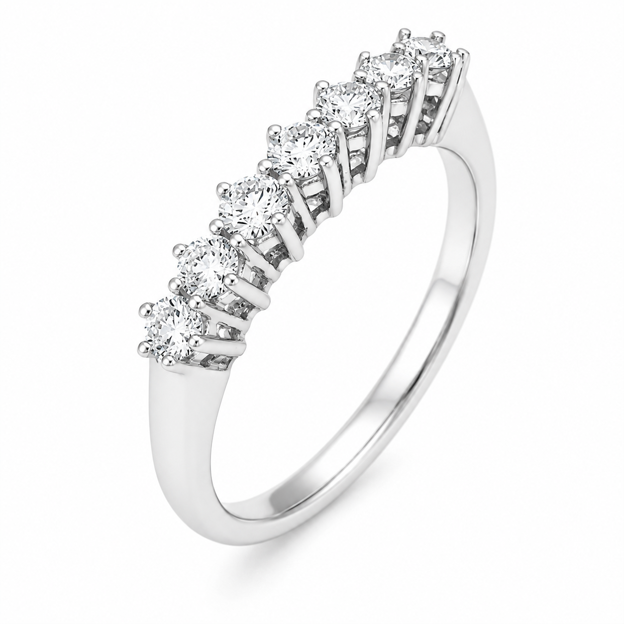 Anello - 18 carati Oro bianco - 0.56ct. tw. Diamante (Naturale) - Made in Italy - Handmade
