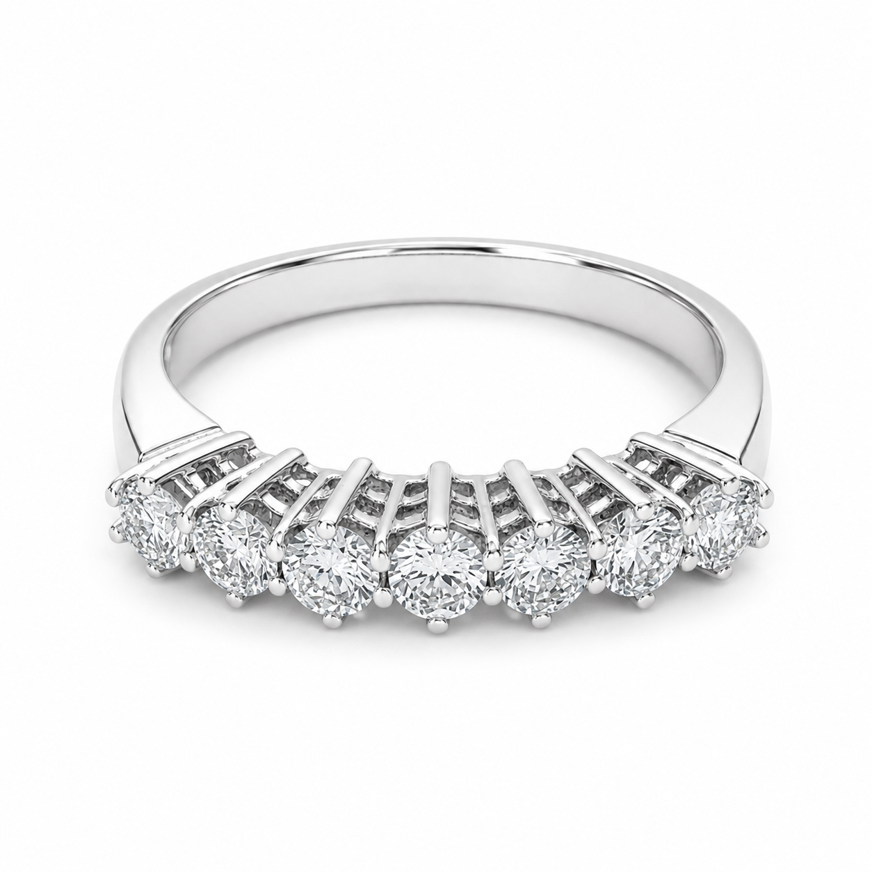 Anello - 18 carati Oro bianco - 0.56ct. tw. Diamante (Naturale) - Made in Italy - Handmade