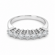 Anello - 18 carati Oro bianco - 0.56ct. tw. Diamante (Naturale) - Made in Italy - Handmade