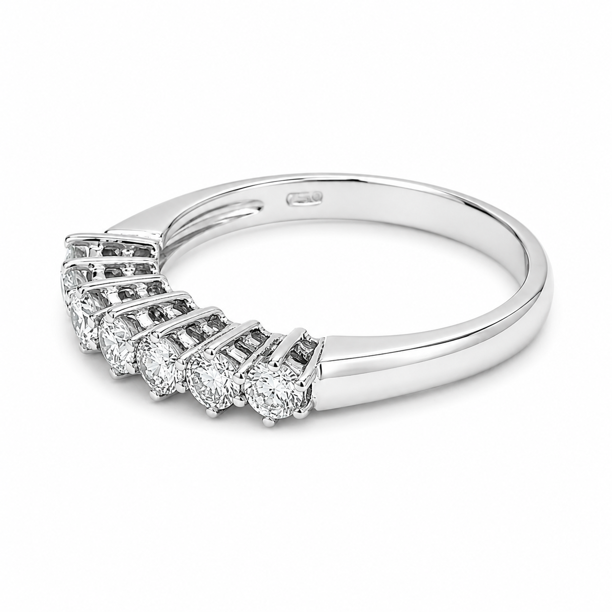 Anello - 18 carati Oro bianco - 0.56ct. tw. Diamante (Naturale) - Made in Italy - Handmade