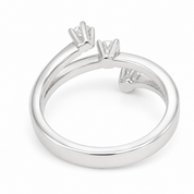 Anello - 18 carati Oro bianco - 0.34ct. tw. Diamante (Naturale) - Made in Italy - Handmade