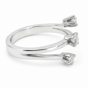 Anello - 18 carati Oro bianco - 0.34ct. tw. Diamante (Naturale) - Made in Italy - Handmade