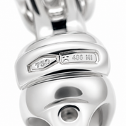 Collana - 18 carati Oro bianco Perla - Made in Italy - Handmade