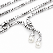 Collana - 18 carati Oro bianco Perla - Made in Italy - Handmade