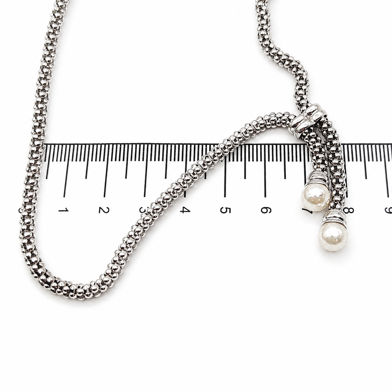 Collana - 18 carati Oro bianco Perla - Made in Italy - Handmade
