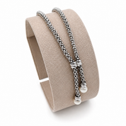 Collana - 18 carati Oro bianco Perla - Made in Italy - Handmade