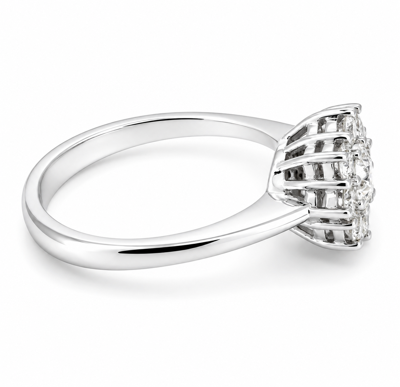 Anello - 18 carati Oro bianco - 1.25ct. tw. Diamante (Naturale) - Made in Italy - Handmade