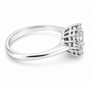 Anello - 18 carati Oro bianco - 1.25ct. tw. Diamante (Naturale) - Made in Italy - Handmade