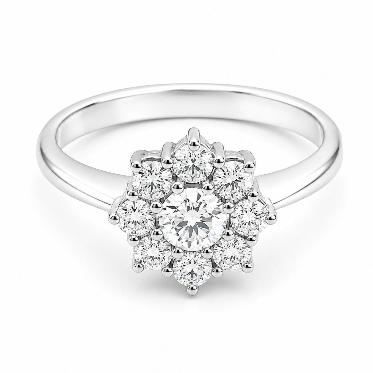 Anello - 18 carati Oro bianco - 1.25ct. tw. Diamante (Naturale) - Made in Italy - Handmade