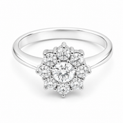 Anello - 18 carati Oro bianco - 1.25ct. tw. Diamante (Naturale) - Made in Italy - Handmade