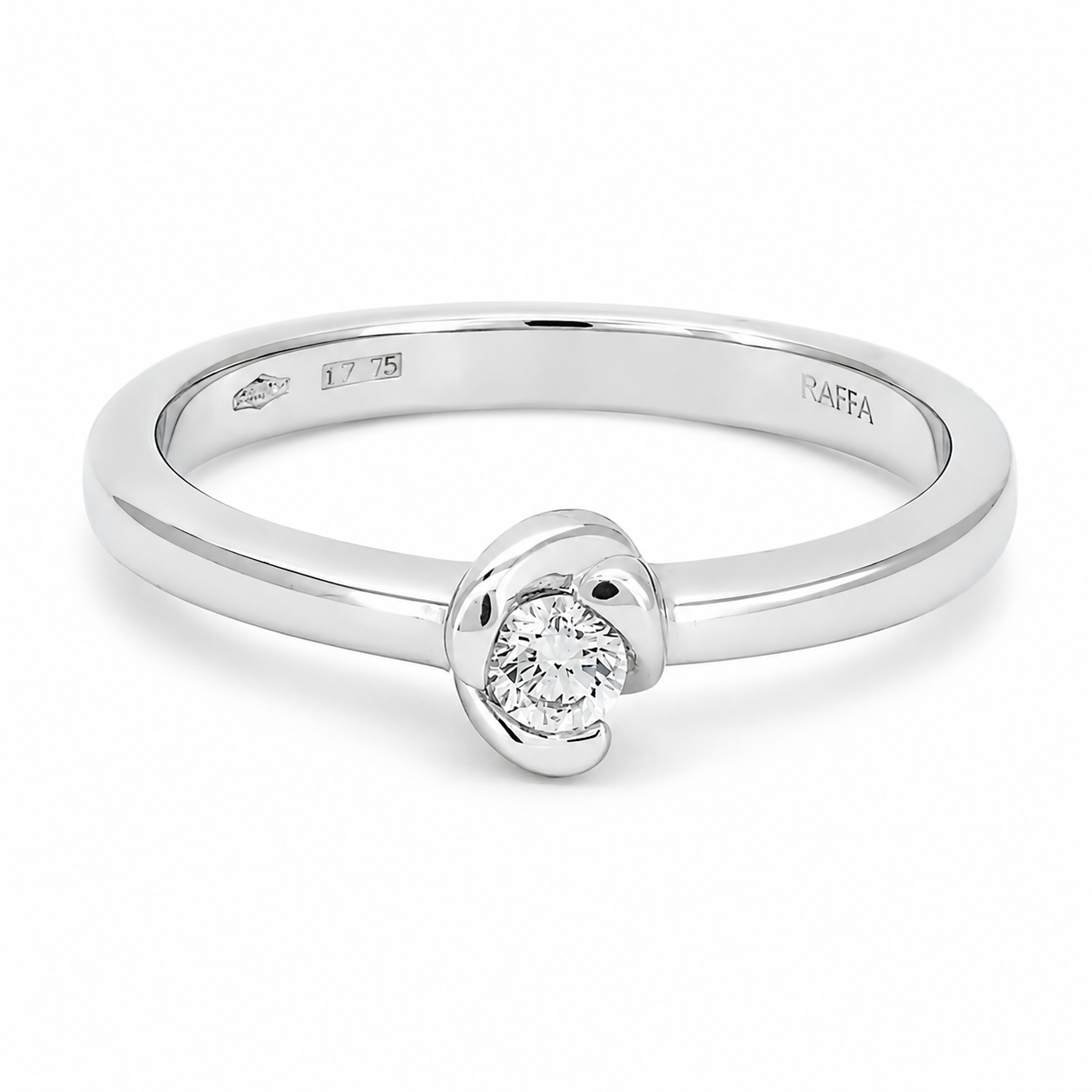 Anteprima  Anello - 18 carati Oro bianco - 0.09ct. tw. Diamante (Naturale) - Made in Italy